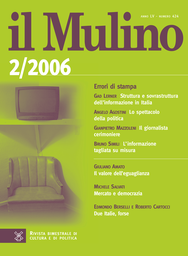 Copertina del fascicolo dell'articolo Due Italie, forse. A proposito delle elezioni del 9-10 aprile