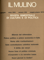 Copertina del fascicolo dell'articolo Per un'analisi della realtà sociale di Roma